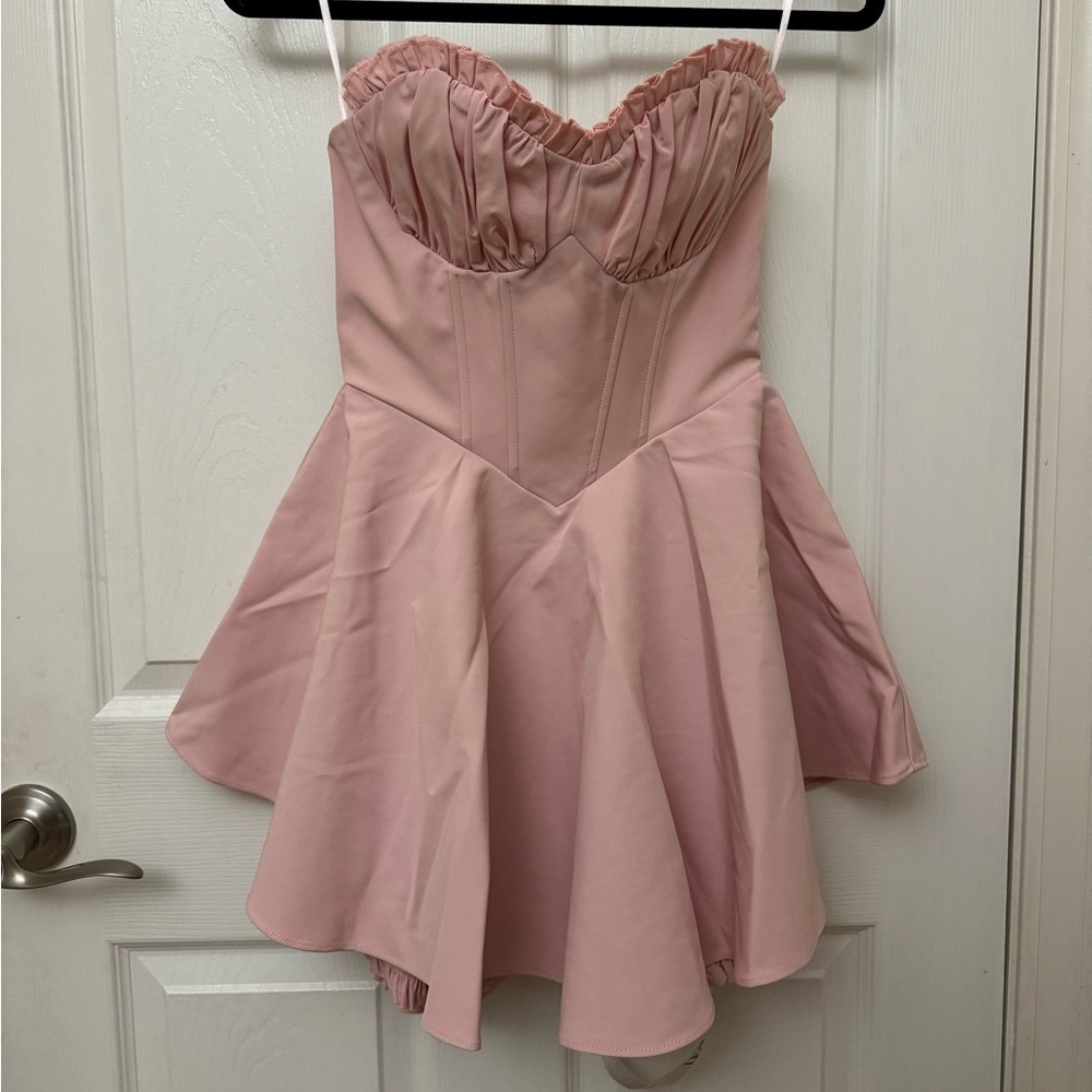 Leau Genoa Corset Flare Mini Drink in Pink